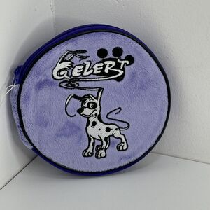 Vtg Neopets CD DVD Case Spotted Gelert Plush 8 Discs Holder Zipper y2k